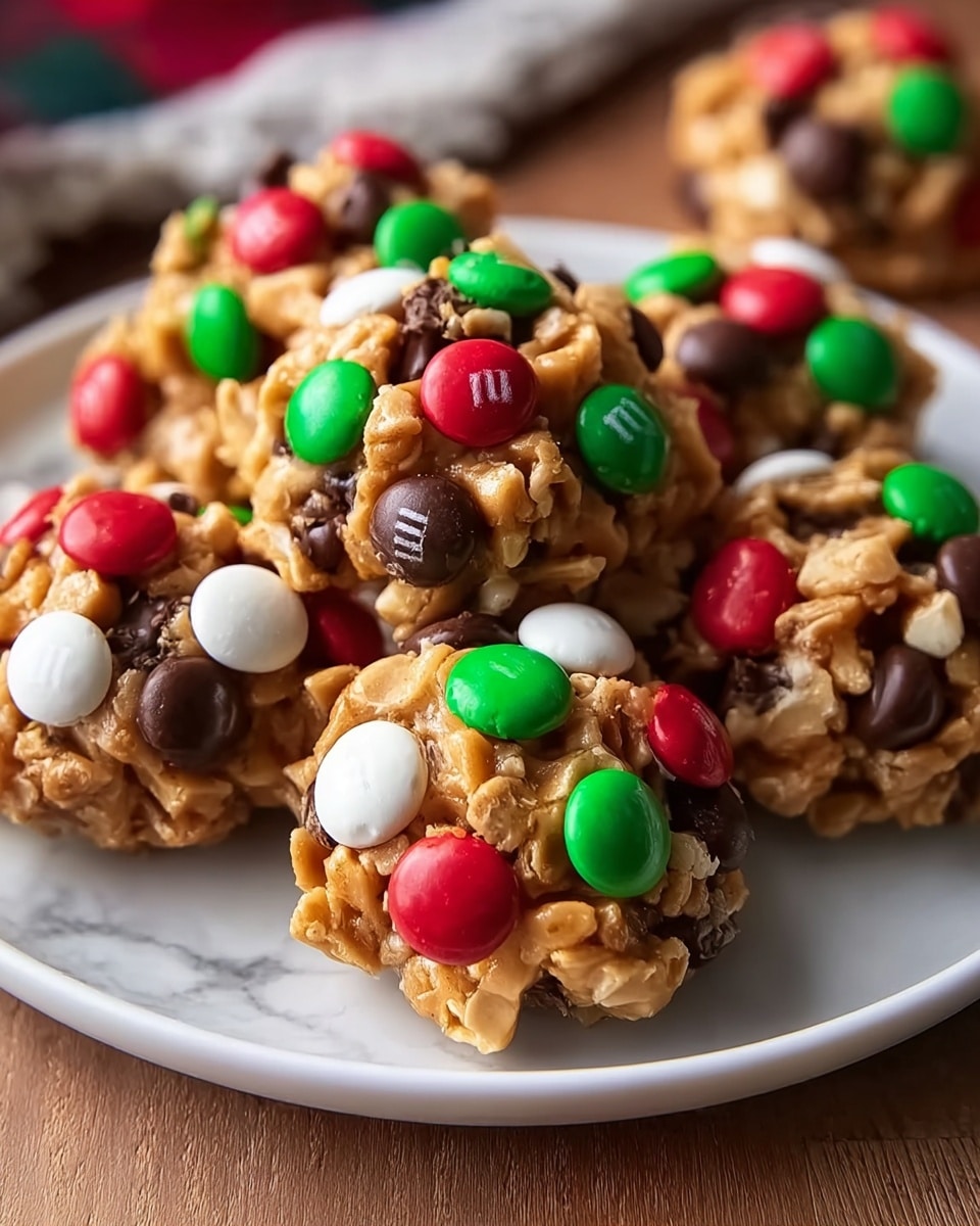 Christmas M&M Peanut Butter Clusters Recipe 6 Christmas M&M Peanut Butter Clusters Recipe - Recipe Image