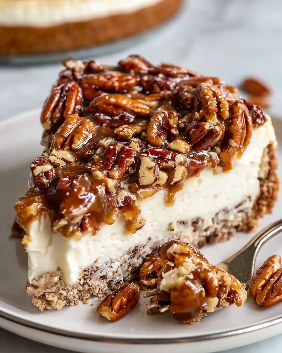 No-Bake Keto Pecan Pie Cheesecake Recipe - Recipe Image