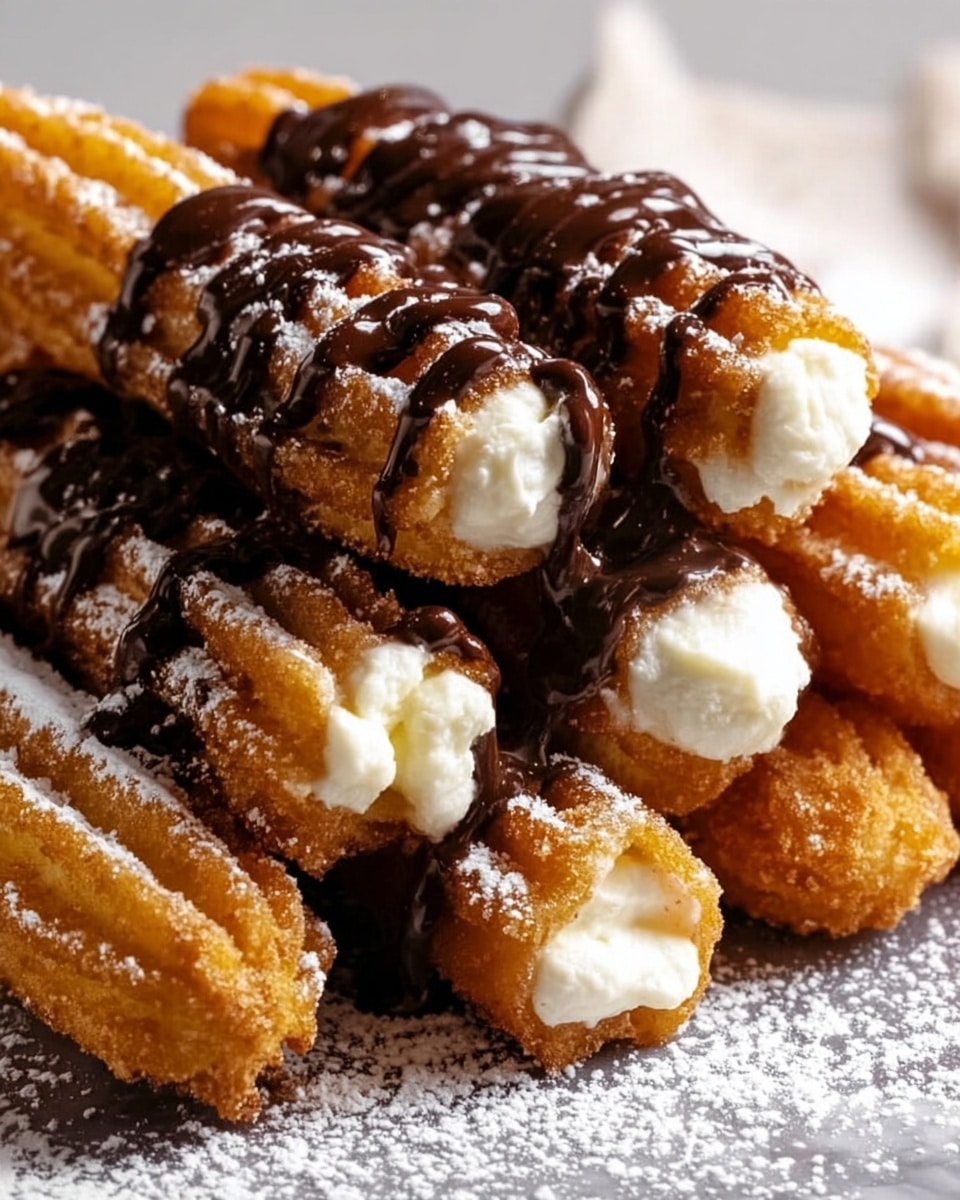 Cookie Dough Cheesecake-Stuffed Churros Recipe - Recipe Image