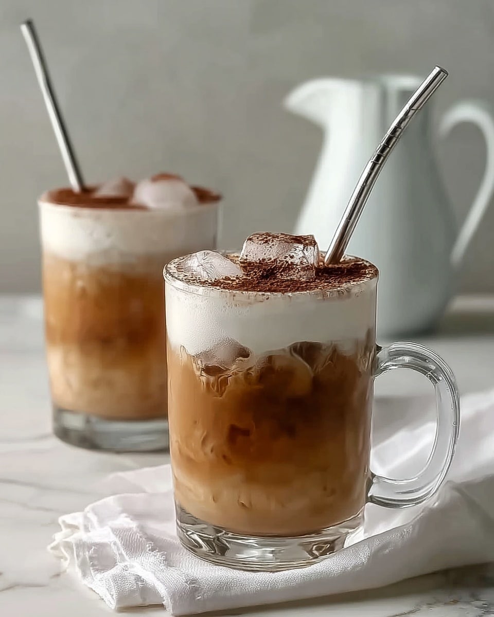 Oat Milk Iced Latte with Brown Sugar and Spiced Garnishes Recipe - Recipe Image