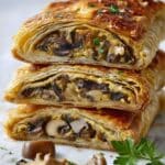 Mushroom Strudel with Leeks and Parmesan Cheese Recipe