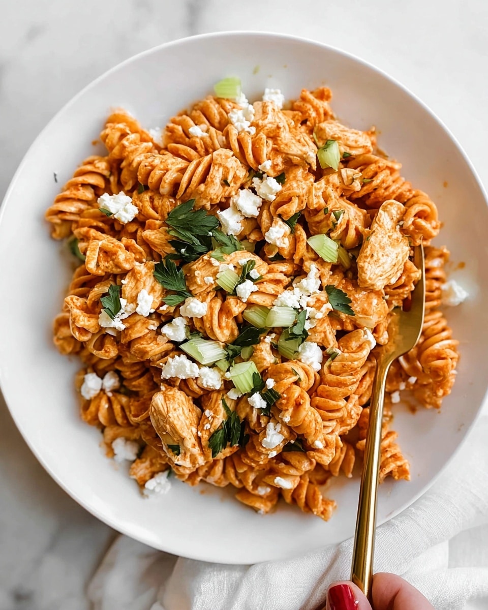 Buffalo Chicken Pasta Salad Recipe - Recipe Image