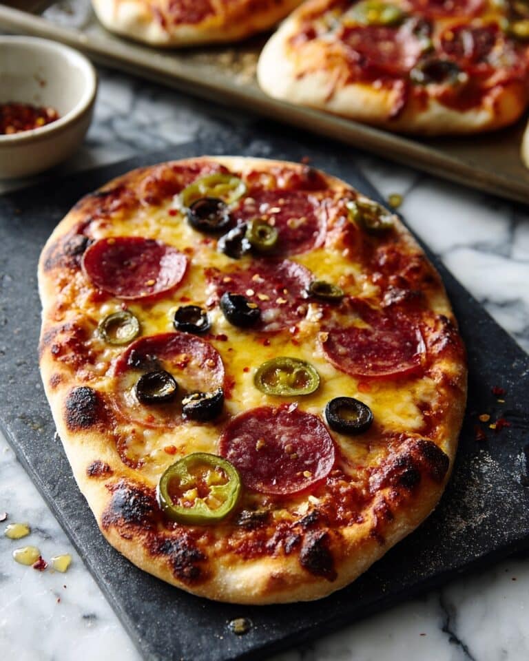 Hot Honey Garlic Flatbread Pizzas Recipe