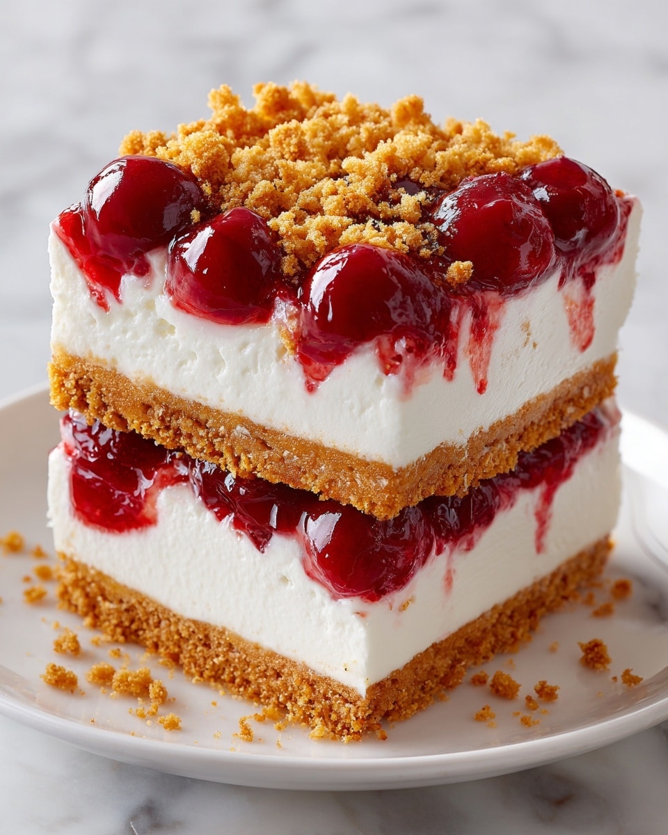 Christmas Cherry Cheesecake Bars Recipe
