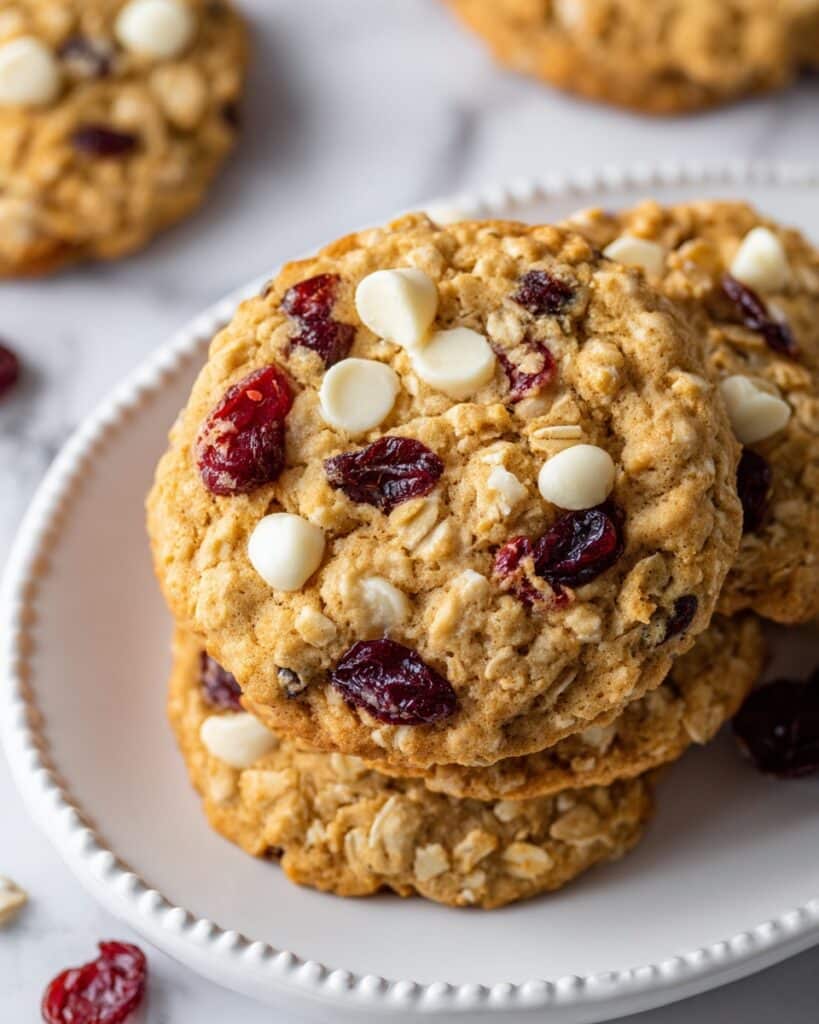 White Chocolate Cranberry Oatmeal Cookies Recipe