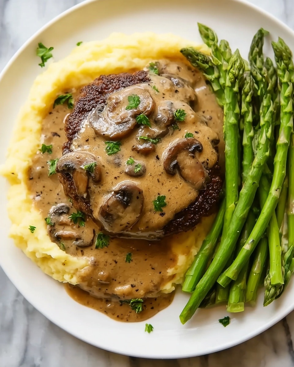 Salisbury Steak with Mushroom Gravy Recipe - Recipe Image