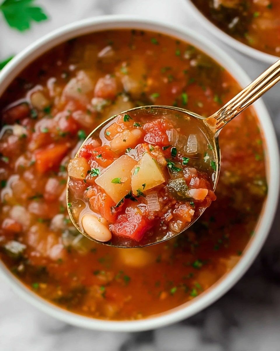 Hearty Vegetable Minestrone Soup Recipe - Recipe Image