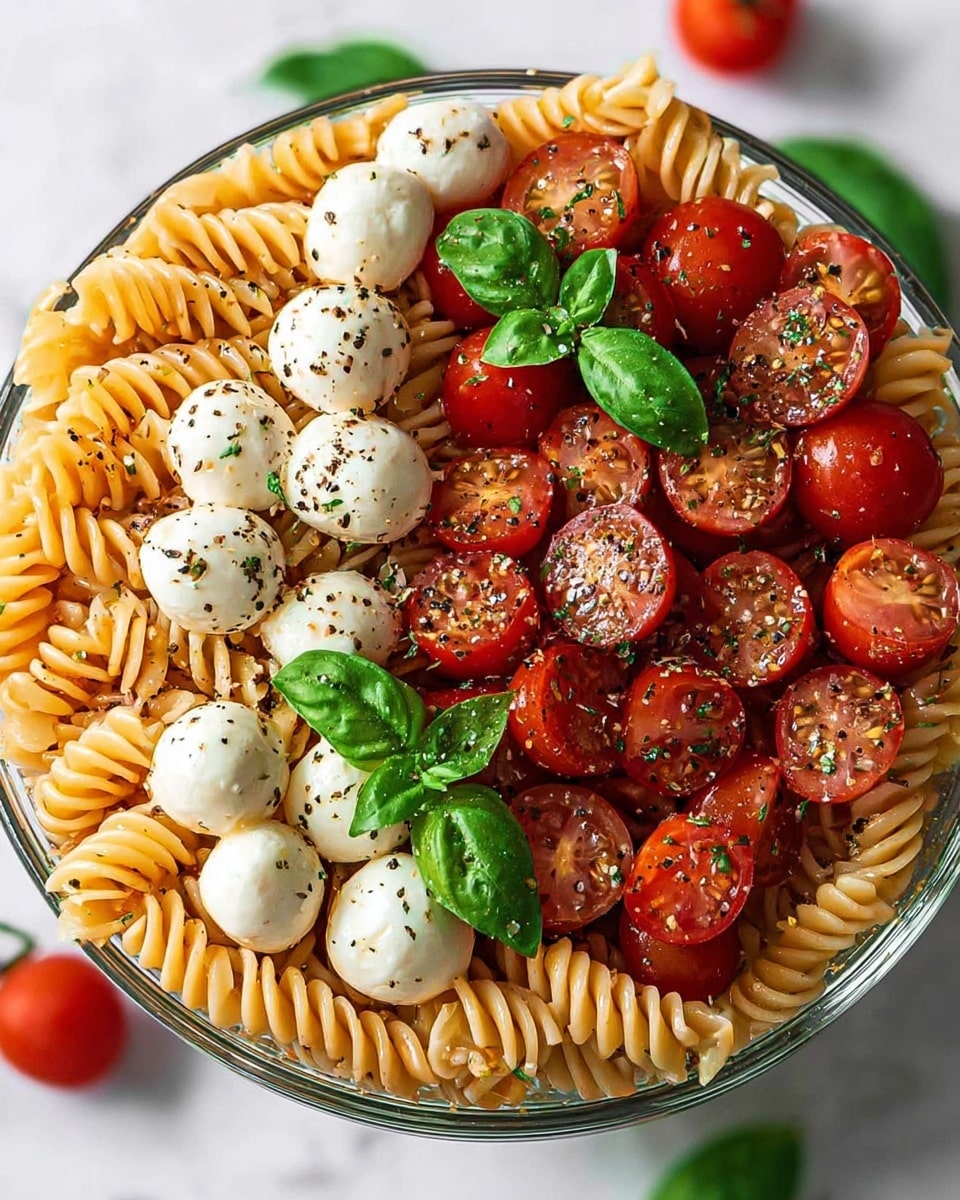 Caprese Pasta Salad: A Fresh and Flavorful Recipe for Summer Gatherings Recipe - Recipe Image