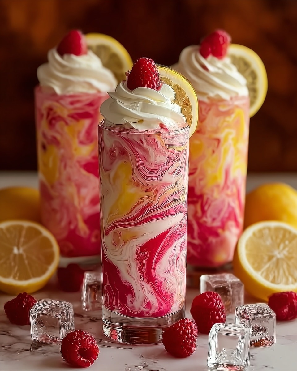 Whipped Pink Lemonade with Raspberries and Vanilla Cream Recipe - Recipe Image