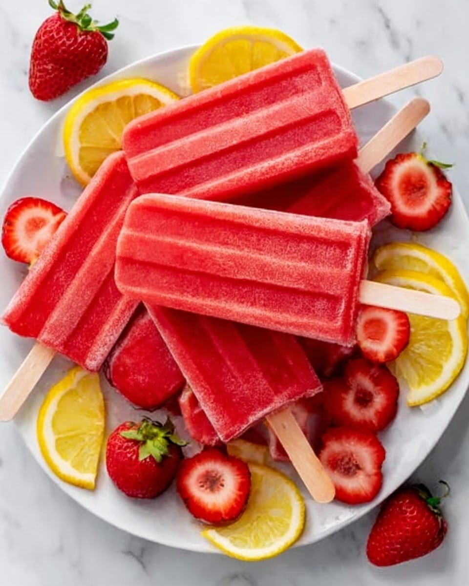 Strawberry Lemonade Popsicles Recipe 5 Strawberry Lemonade Popsicles Recipe - Recipe Image