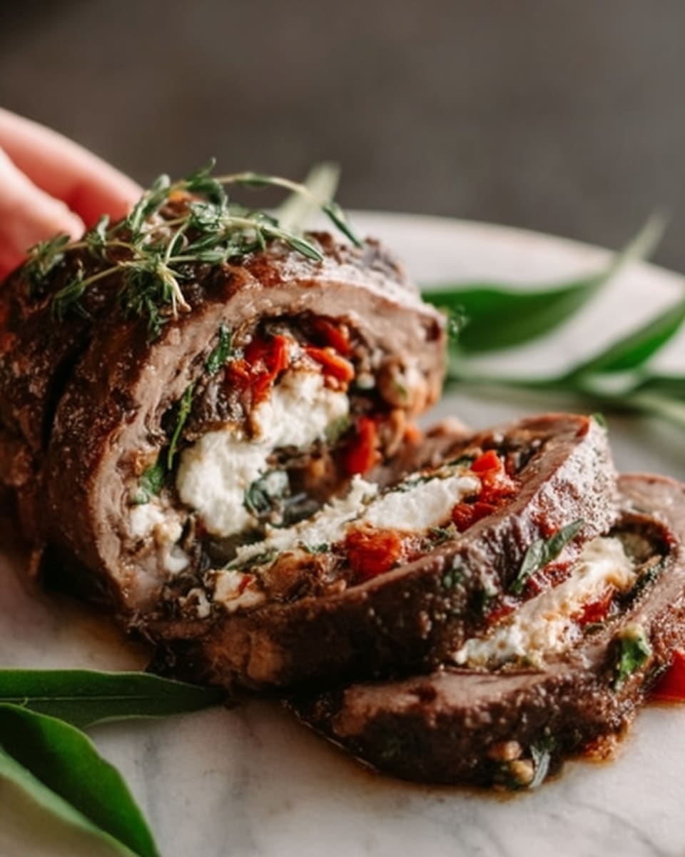 Italian Stuffed Flank Steak Recipe - Recipe Image