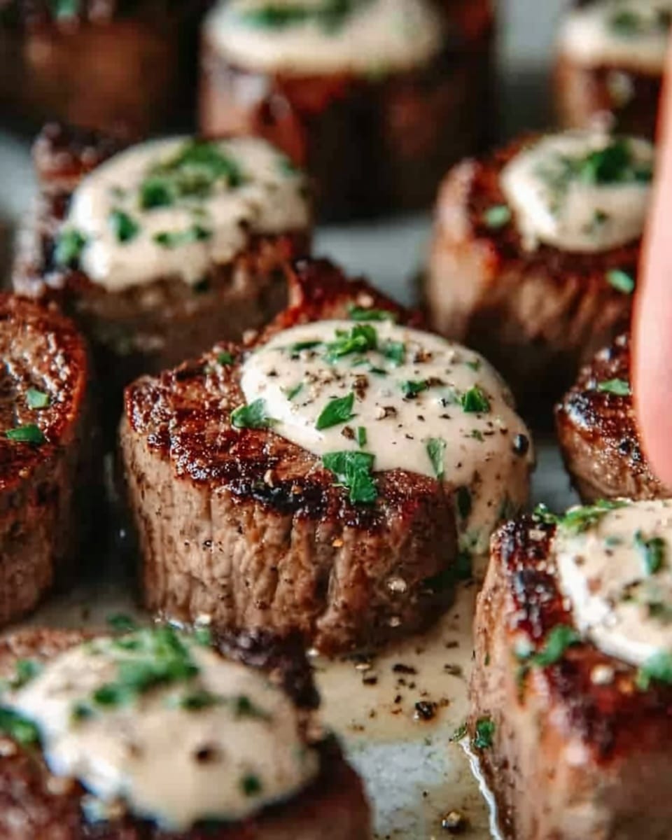 Garlic Butter Steak Bites with Parmesan Cream Sauce Recipe - Recipe Image