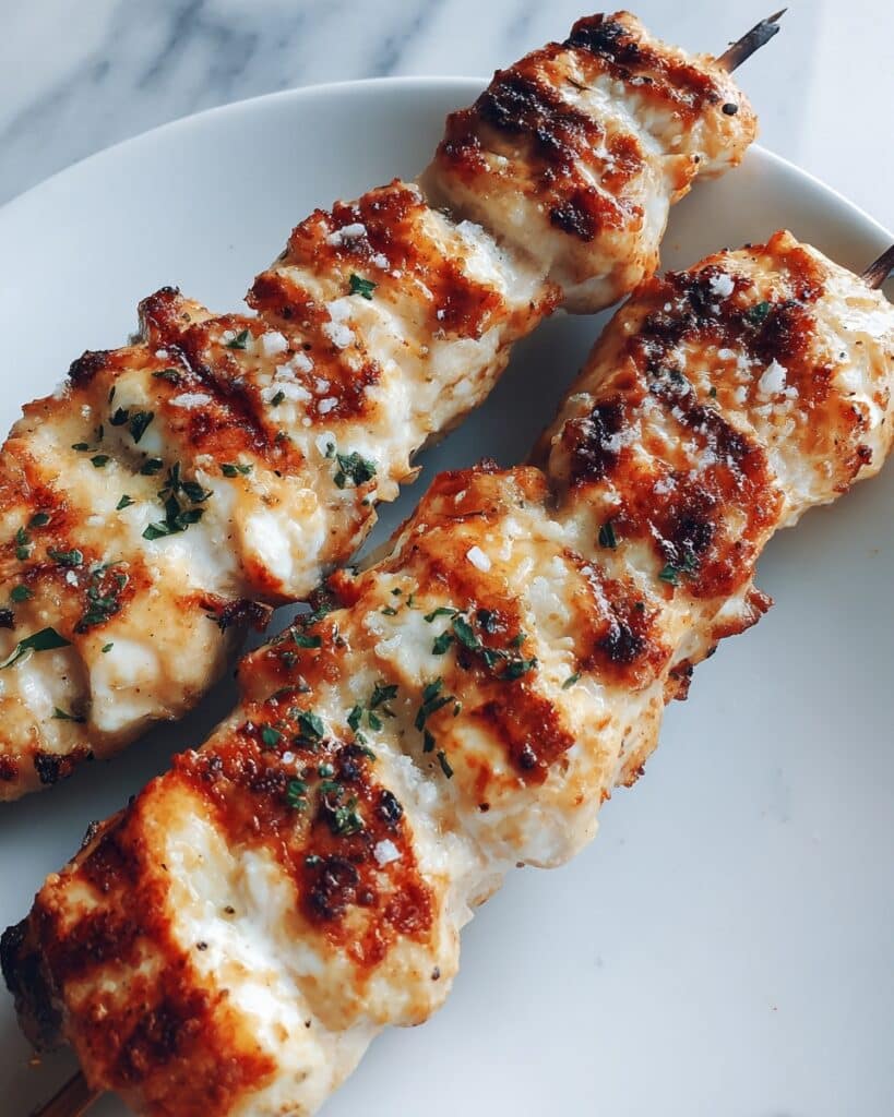 Ranch Garlic Parmesan Chicken Skewers Recipe