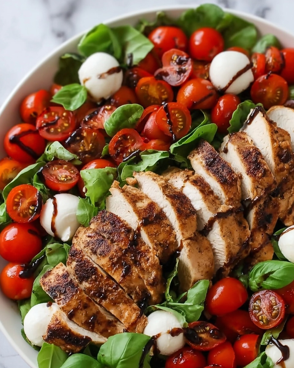 Balsamic Chicken Caprese Salad Recipe - Recipe Image