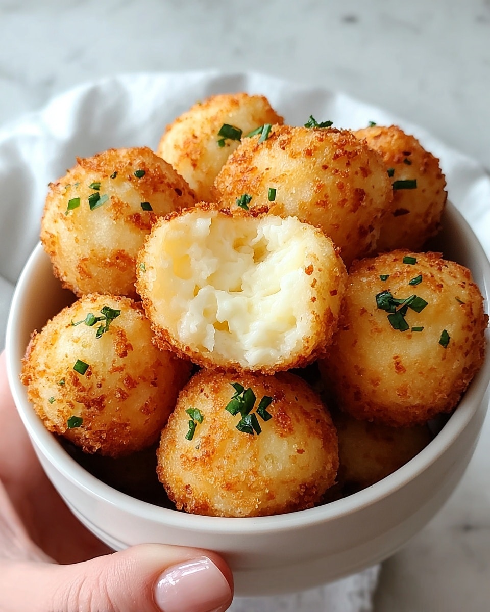 Air Fryer Cheesy Mashed Potato Balls Recipe 6 Air Fryer Cheesy Mashed Potato Balls Recipe - Recipe Image