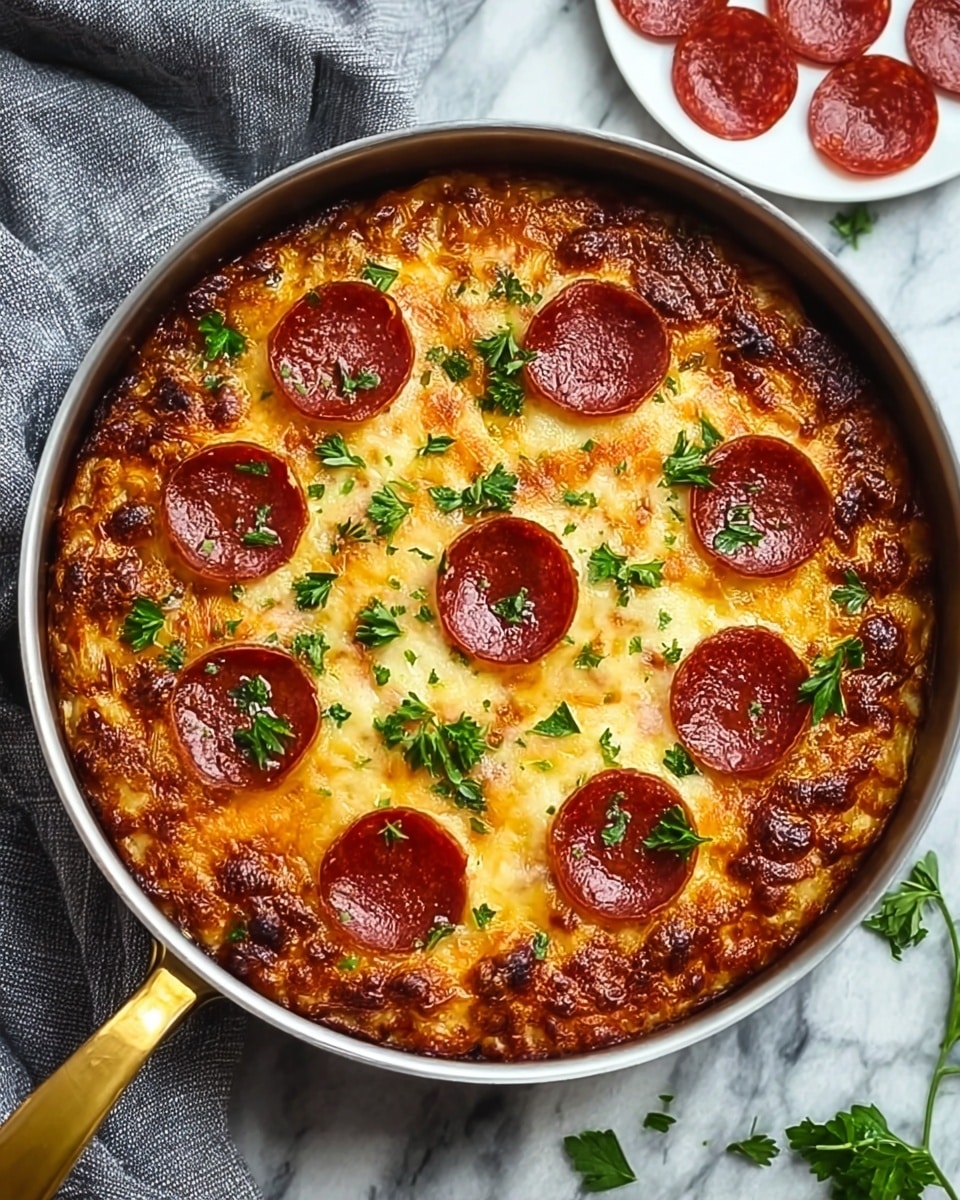 Crustless Keto Pizza Bake Recipe 6 Crustless Keto Pizza Bake Recipe - Recipe Image