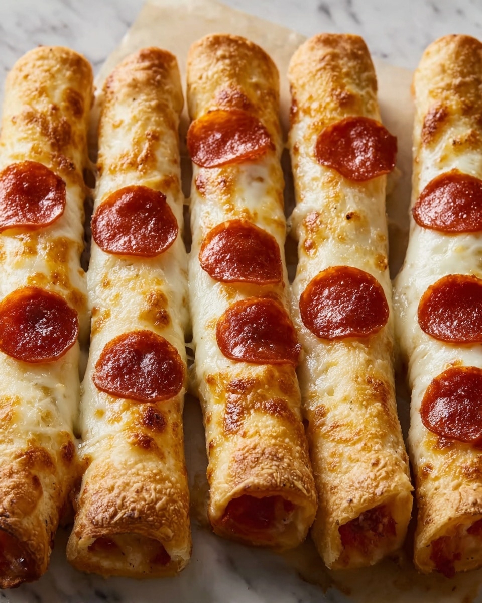 Cheesy Pepperoni Pizza Sticks Recipe - Recipe Image