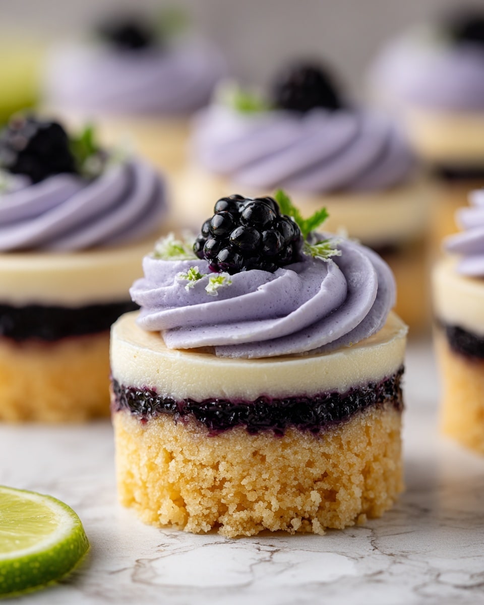 Decadent Blackberry Lime Cheesecake Cupcakes Recipe