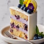 Lemon Blueberry Cheesecake Cake Recipe