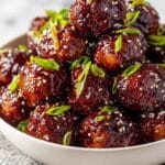 Spicy Honey Garlic Chicken Meatballs Recipe