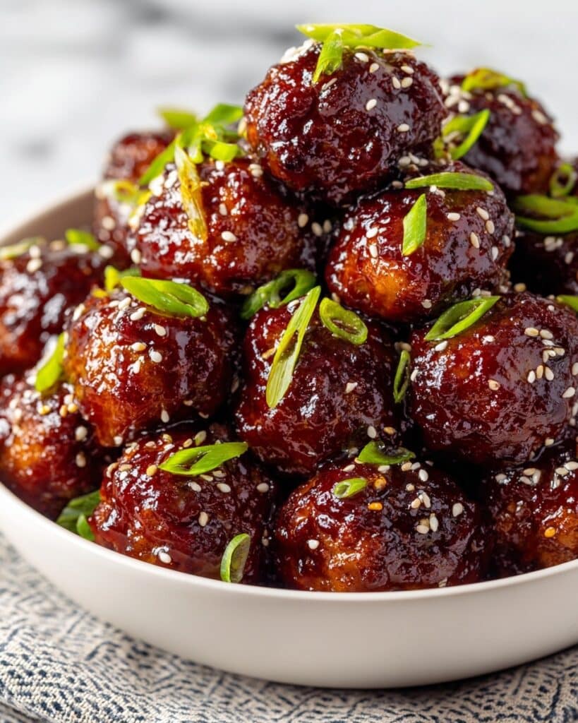 Spicy Honey Garlic Chicken Meatballs Recipe