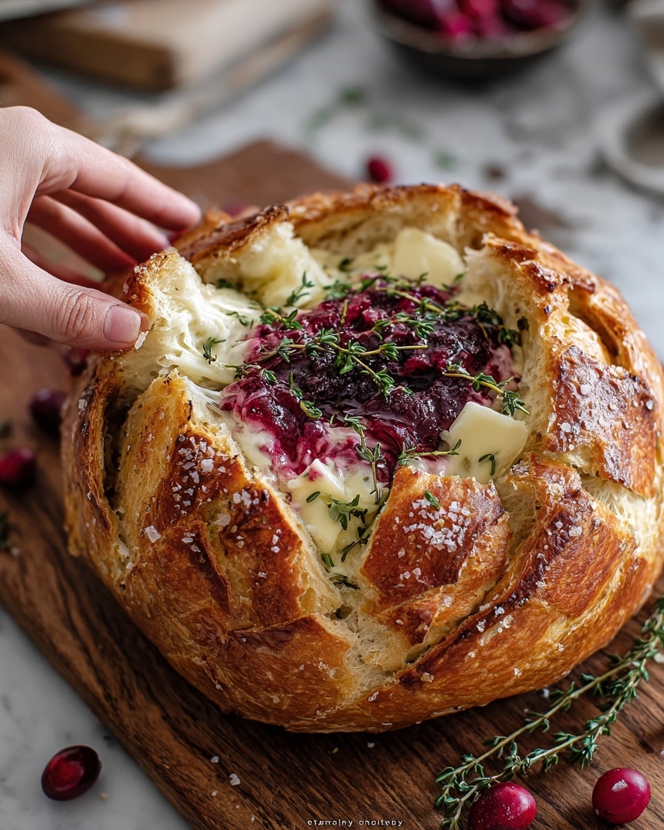 Baked Cranberry Brie Bread Bowl Recipe 6 Baked Cranberry Brie Bread Bowl Recipe - Recipe Image