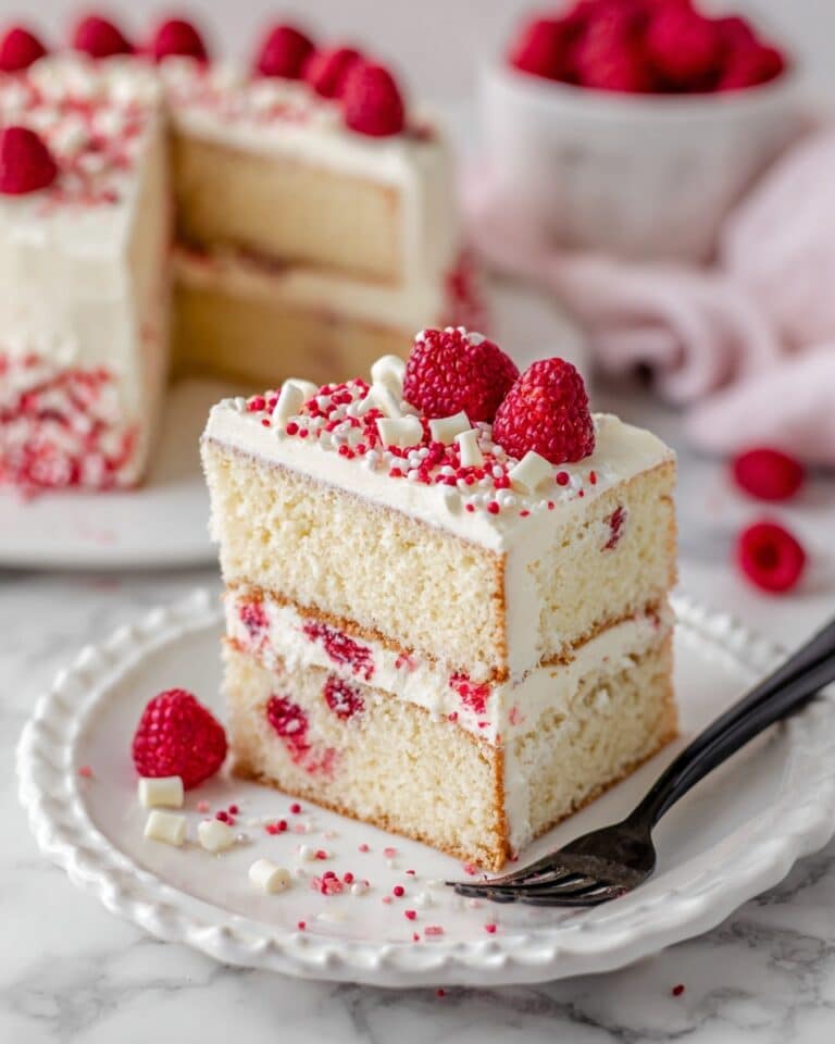 White Chocolate Raspberry Traybake Recipe