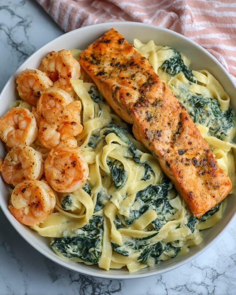 Salmon and Shrimp Alfredo Recipe