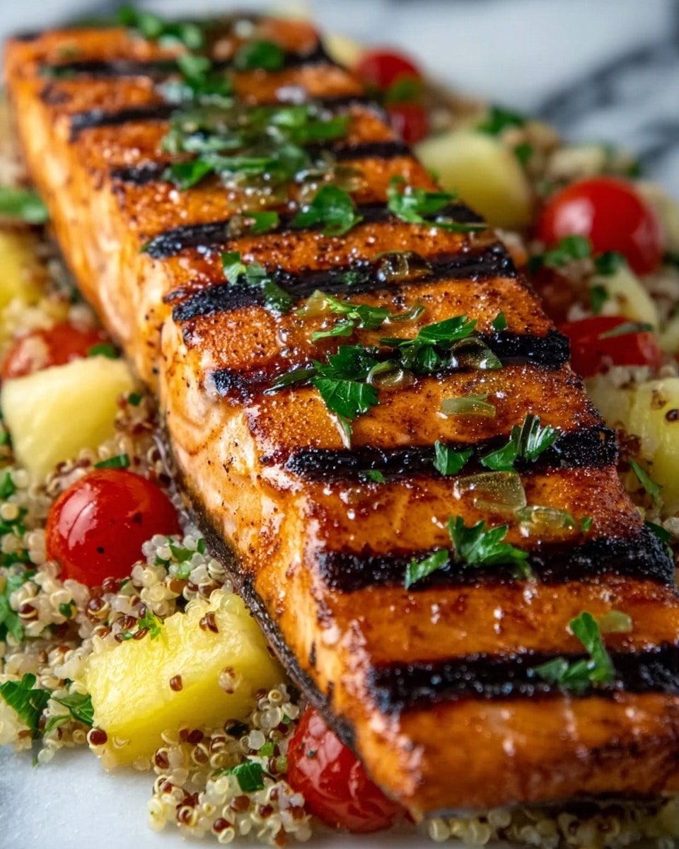 Grilled Salmon with Quinoa Salad Recipe - Recipe Image