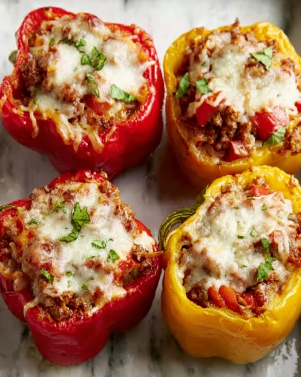 Pizza Stuffed Peppers Recipe 6 Pizza Stuffed Peppers Recipe - Recipe Image