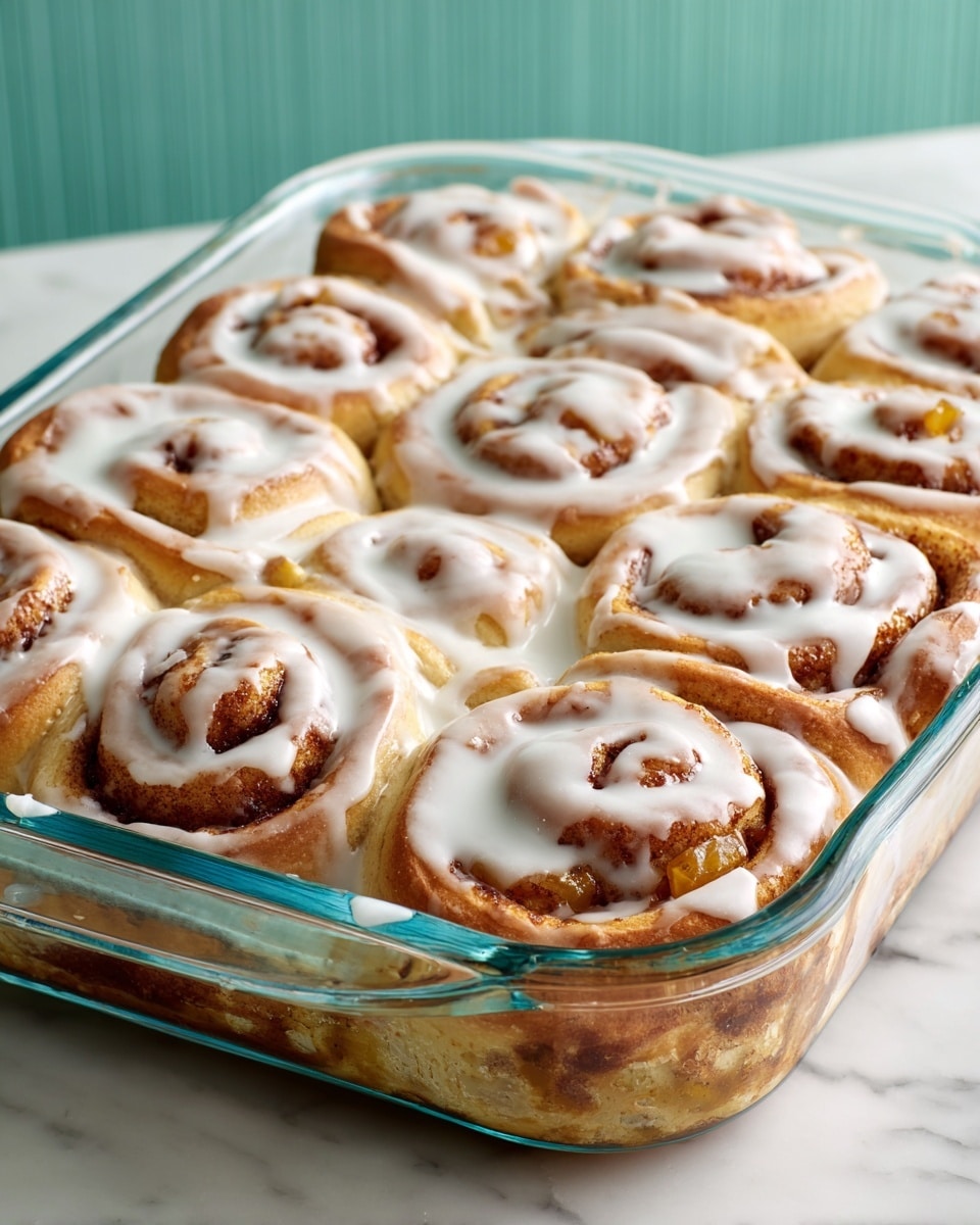 Peach Cobbler Cinnamon Rolls Recipe - Recipe Image