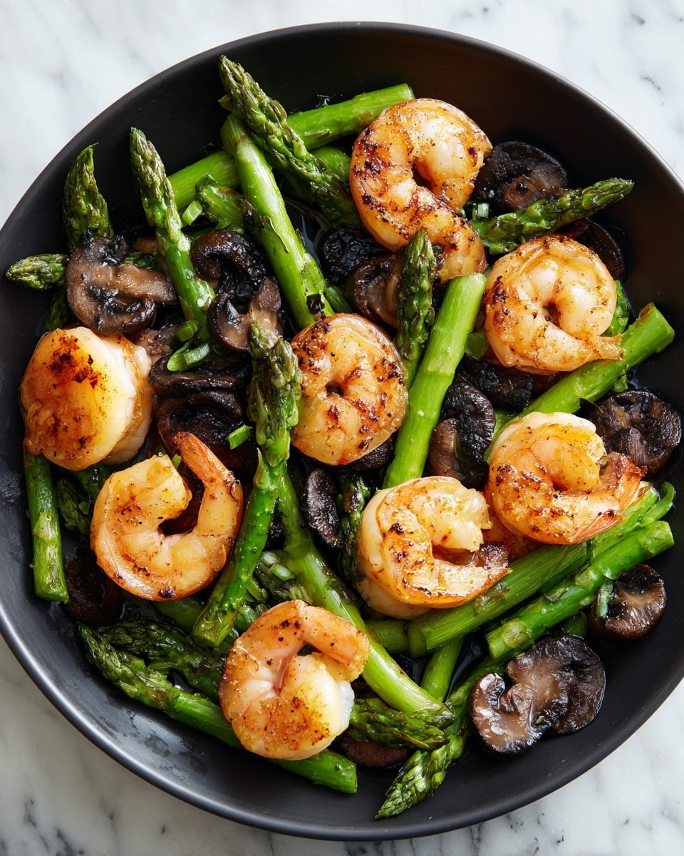 Shrimp and Asparagus Stir-Fry with Mushrooms Recipe
