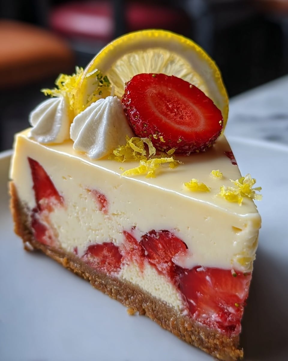 Strawberry Lemon Cheesecake Recipe - Recipe Image