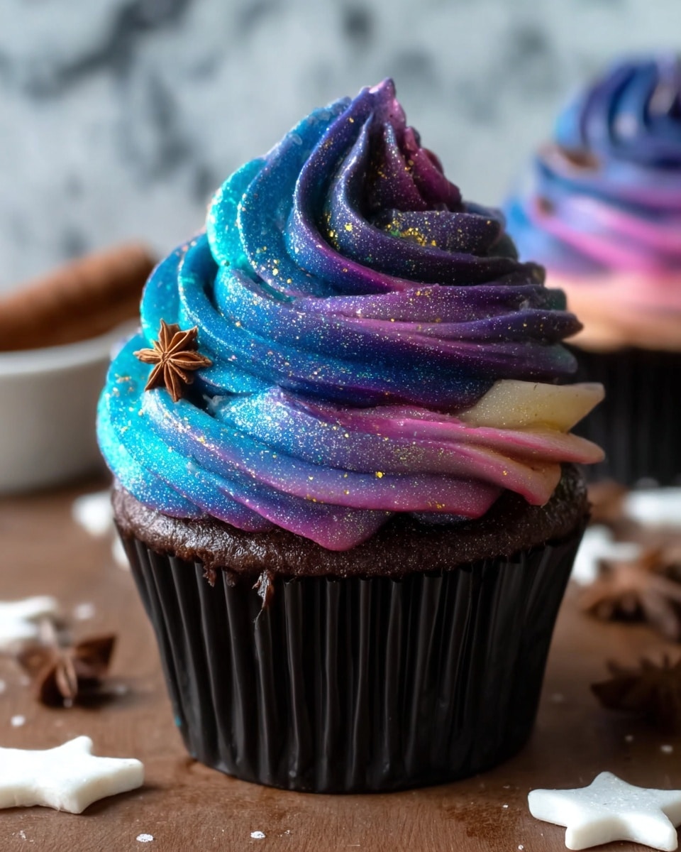 Milky Way Galaxy Cupcakes Recipe - Recipe Image