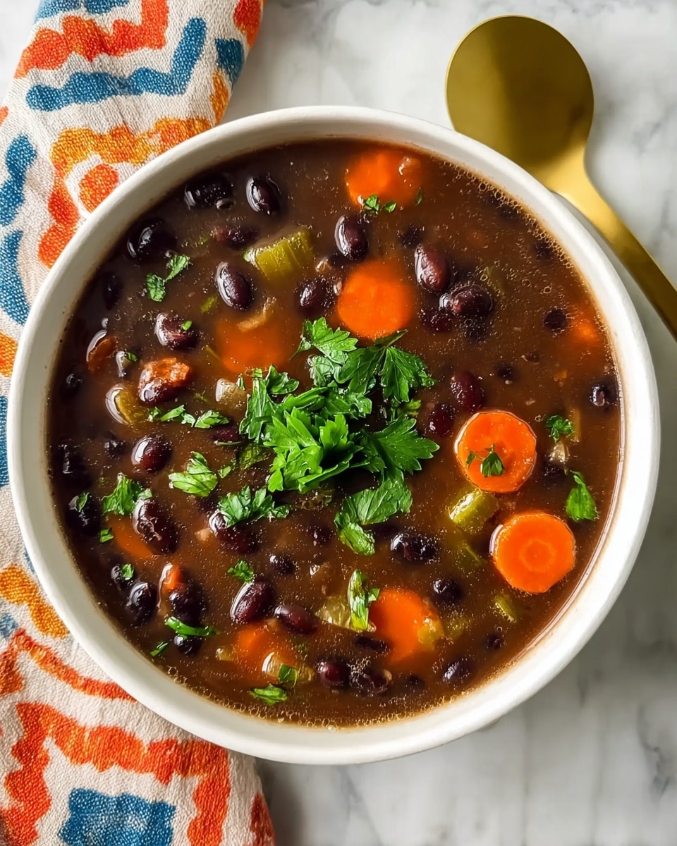 Easy Black Bean Salsa Soup Recipe - Recipe Image