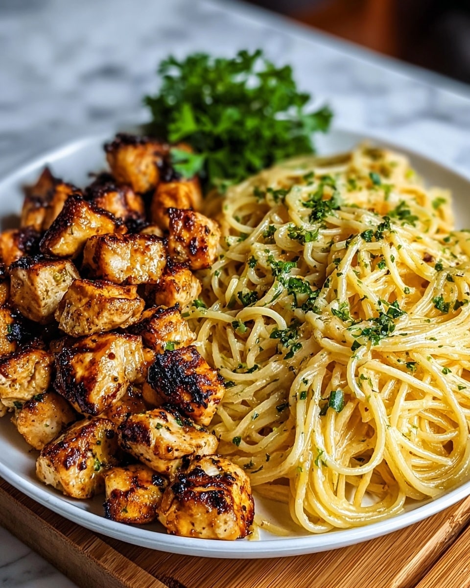 Garlic Butter Chicken Pasta Recipe - Recipe Image