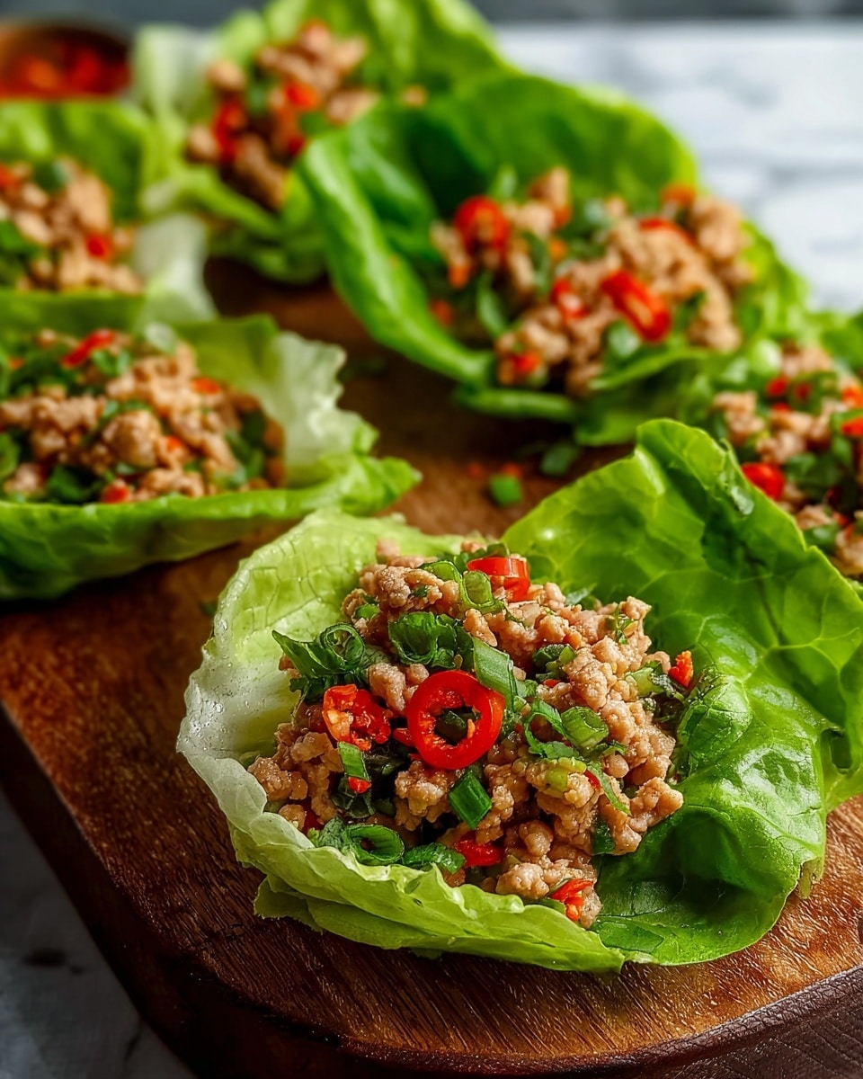 Easy Chicken Larb Lettuce Wraps Recipe - Recipe Image