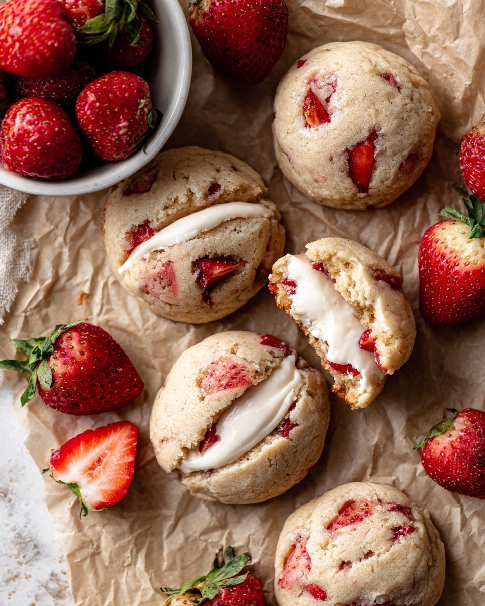 Strawberry Cheesecake Stuffed Cookies Recipe