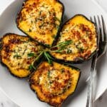 Parmesan Herb Roasted Acorn Squash Recipe