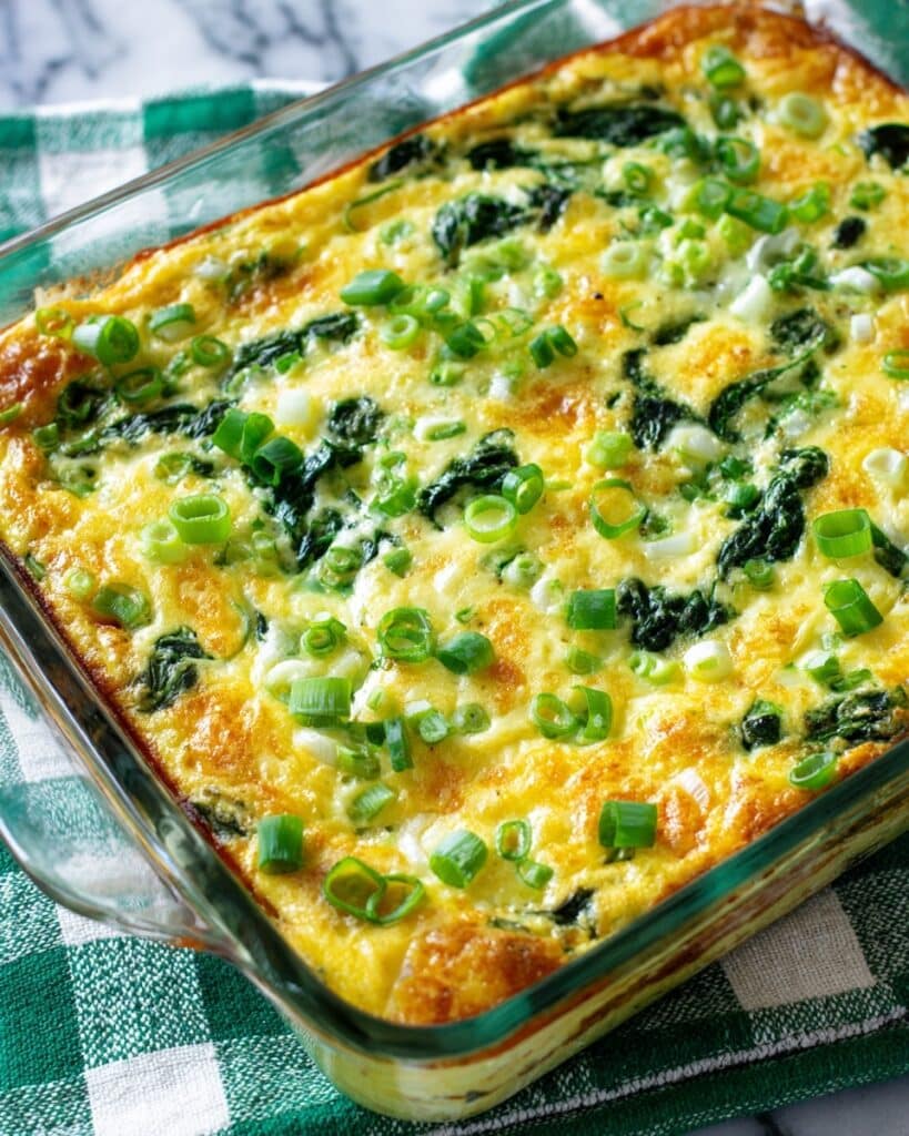 Baked Spinach and Cheese Egg Casserole Recipe