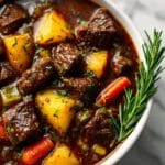 Pot Vegetable Soup with Stew Meat Recipe