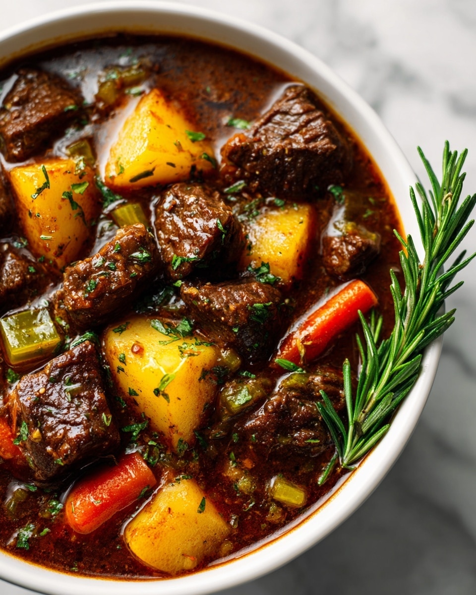 Pot Vegetable Soup with Stew Meat Recipe