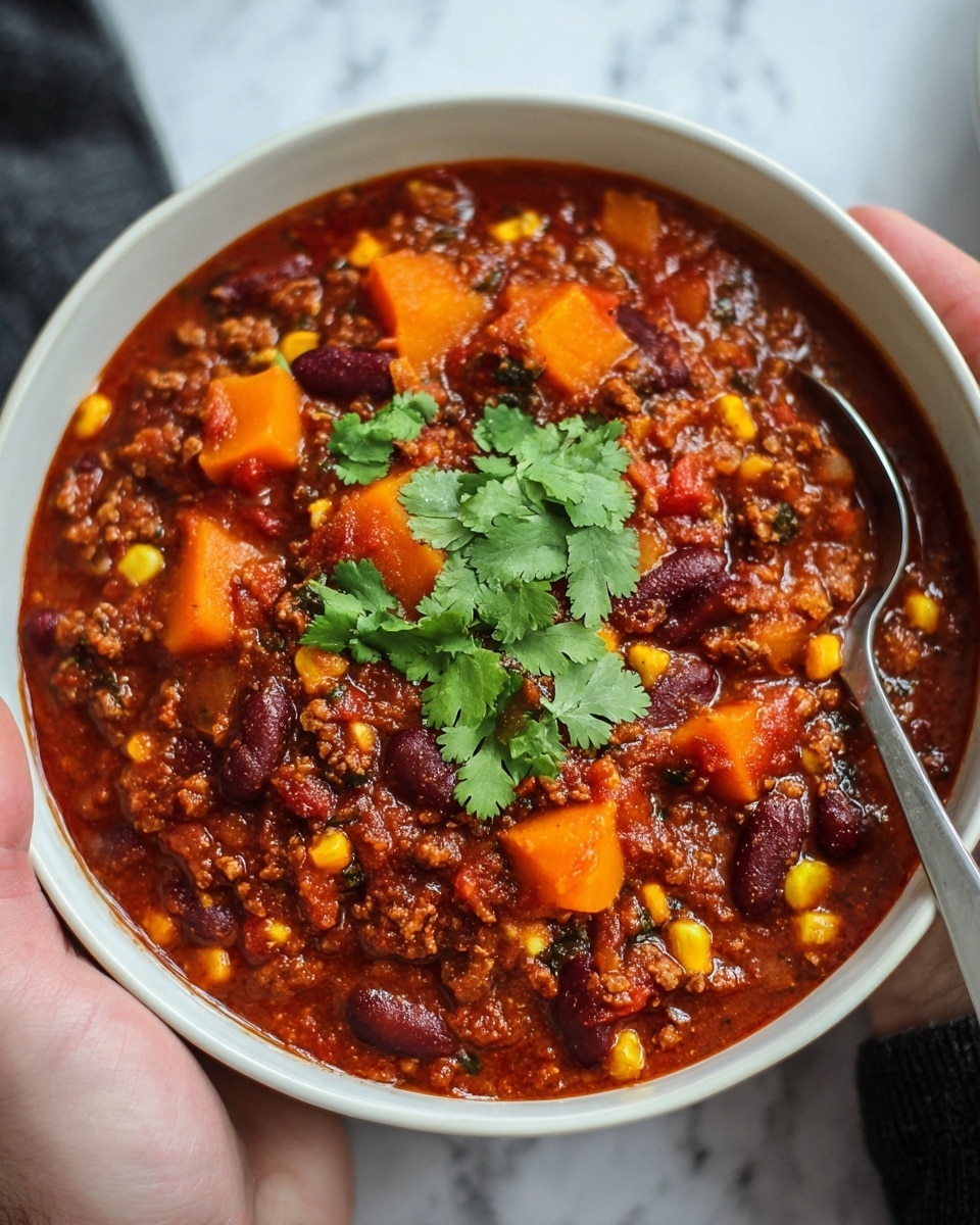 Easy Butternut Squash Chili With Turkey or Beef Recipe - Recipe Image