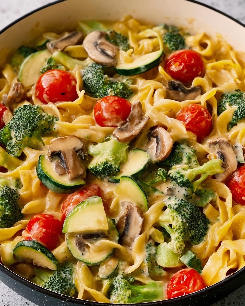 Creamy Veggie Pasta Recipe 6 Creamy Veggie Pasta Recipe - Recipe Image