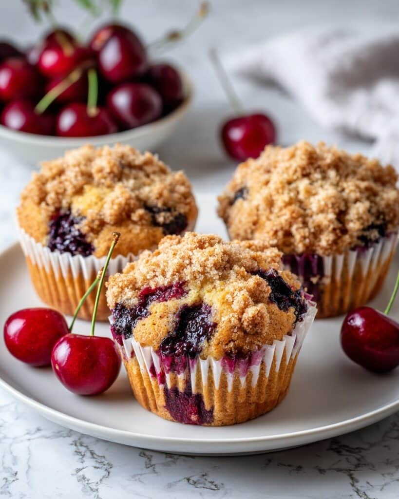 Cherry Cobbler Muffins Recipe