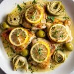 Mediterranean Lemon Chicken with Artichokes & Olives Recipe