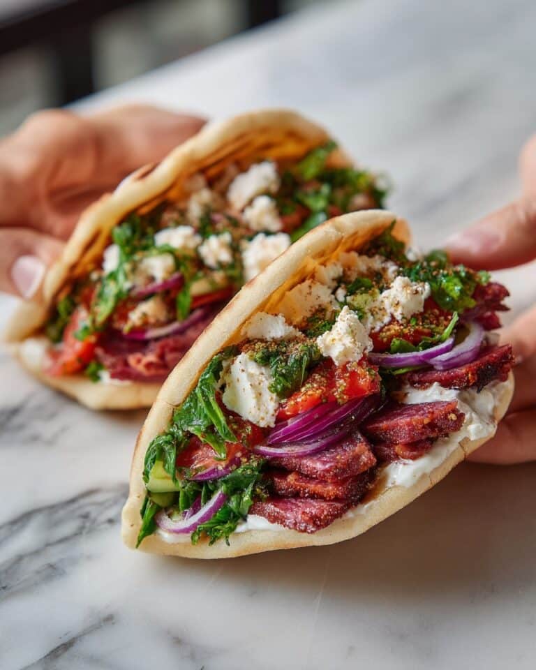 Lamb Gyros with Warm Pita and Toppings Recipe