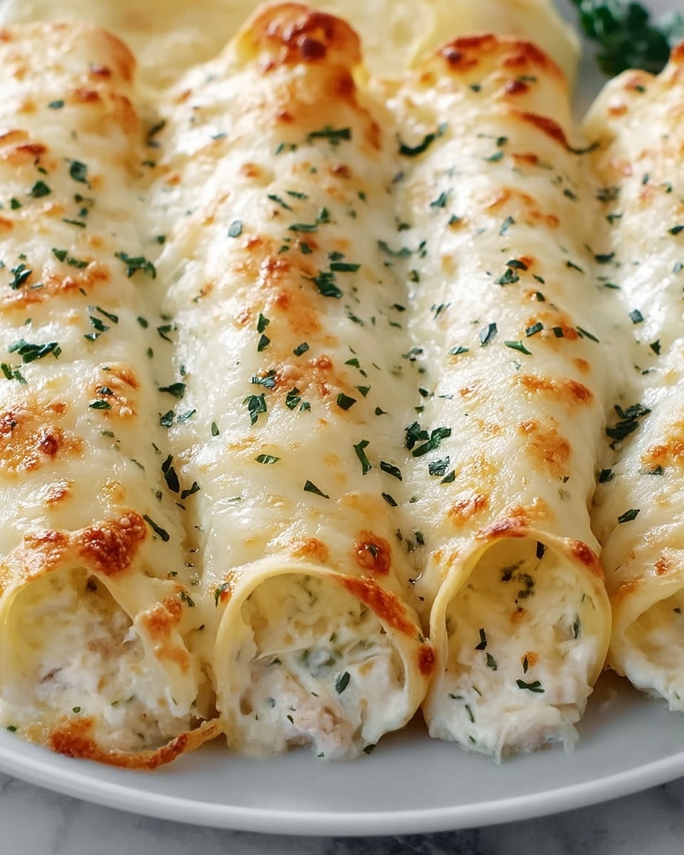 Chicken Alfredo Lasagna Rolls Recipe - Recipe Image
