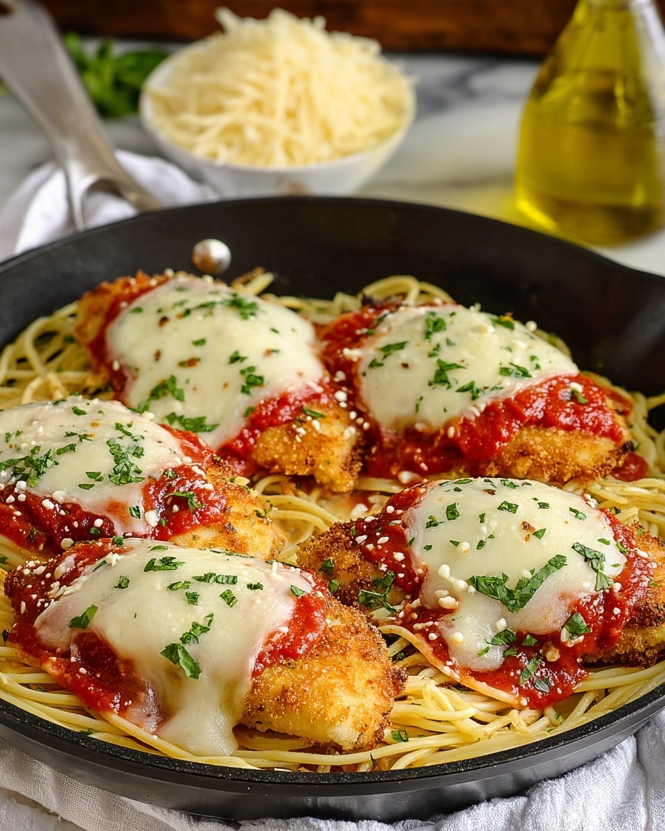 Crispy Chicken Parmesan with Marinara and Mozzarella Recipe 6 Crispy Chicken Parmesan with Marinara and Mozzarella Recipe - Recipe Image
