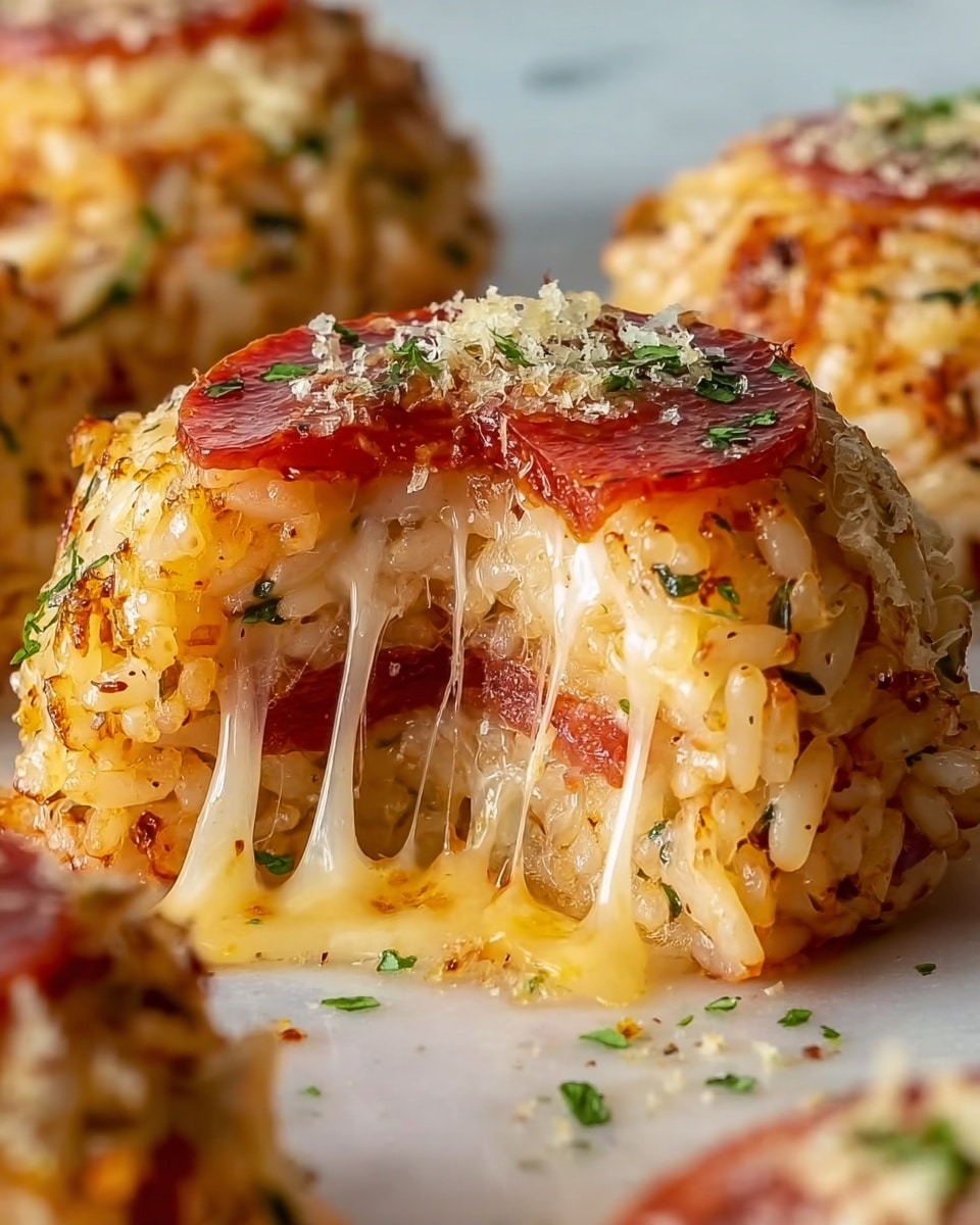 Rice Balls with Cheese and Pepperoni Recipe 5 Rice Balls with Cheese and Pepperoni Recipe - Recipe Image